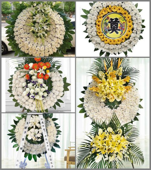 湖北孝感市大悟县三里镇风岭村花圈速递